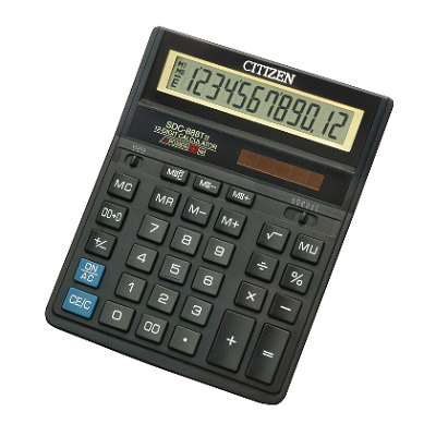 Калькулятор  Citizen SDC-888ТII, бухгалтерский, 12 разрядов