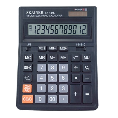 Калькулятор  SKAINER SK-444L, бухгалтерский, 12 разрядов
